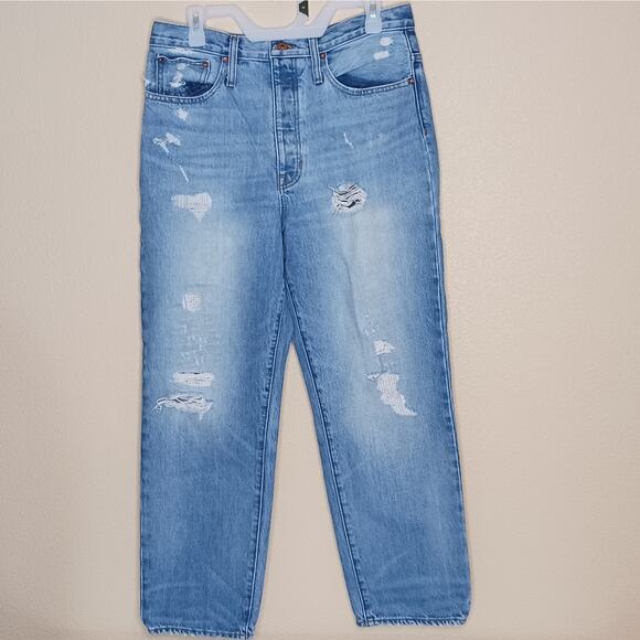J. Crew Jeans Womens Size 30 Blue Point Sur Slouchy Boyfriend Medium Wash - Picture 1 of 14